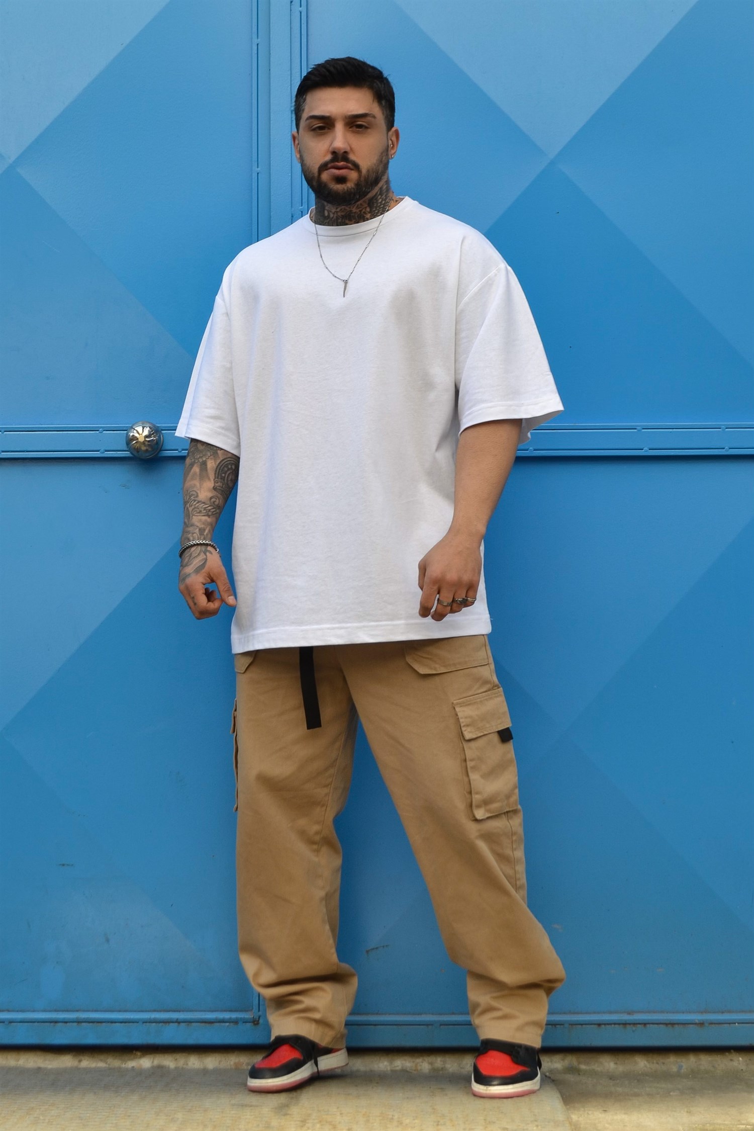 Oversize basic beyaz tshirt