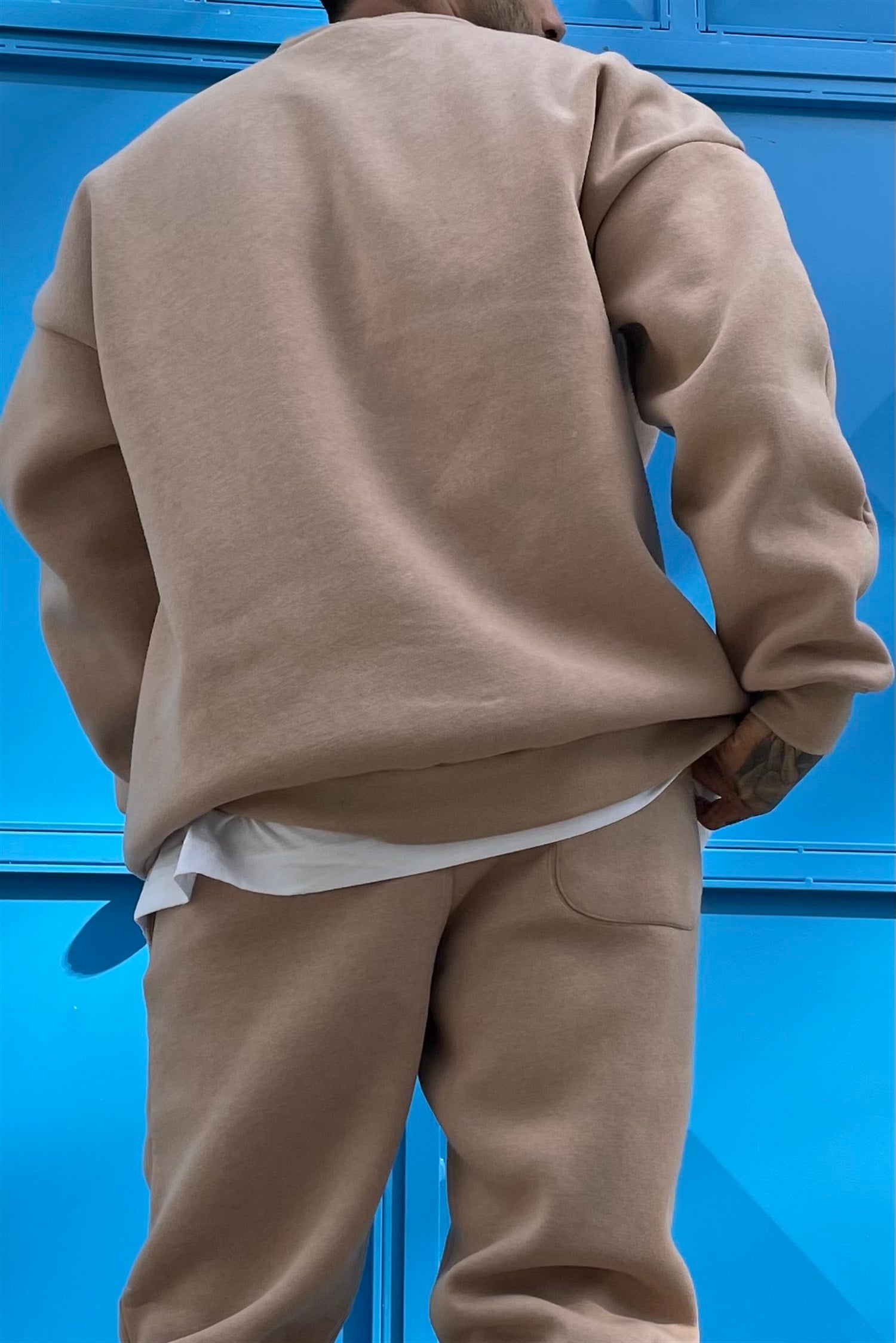 Oversize basic icebeige hoodie