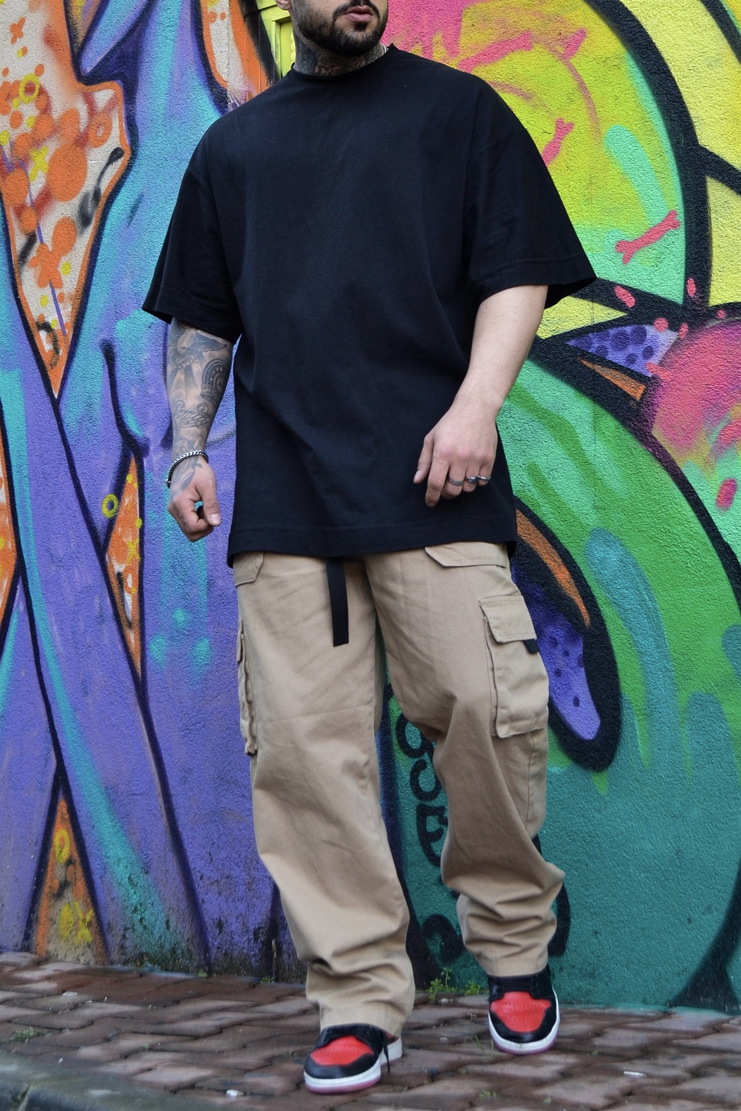 Oversize basic siyah tshirt