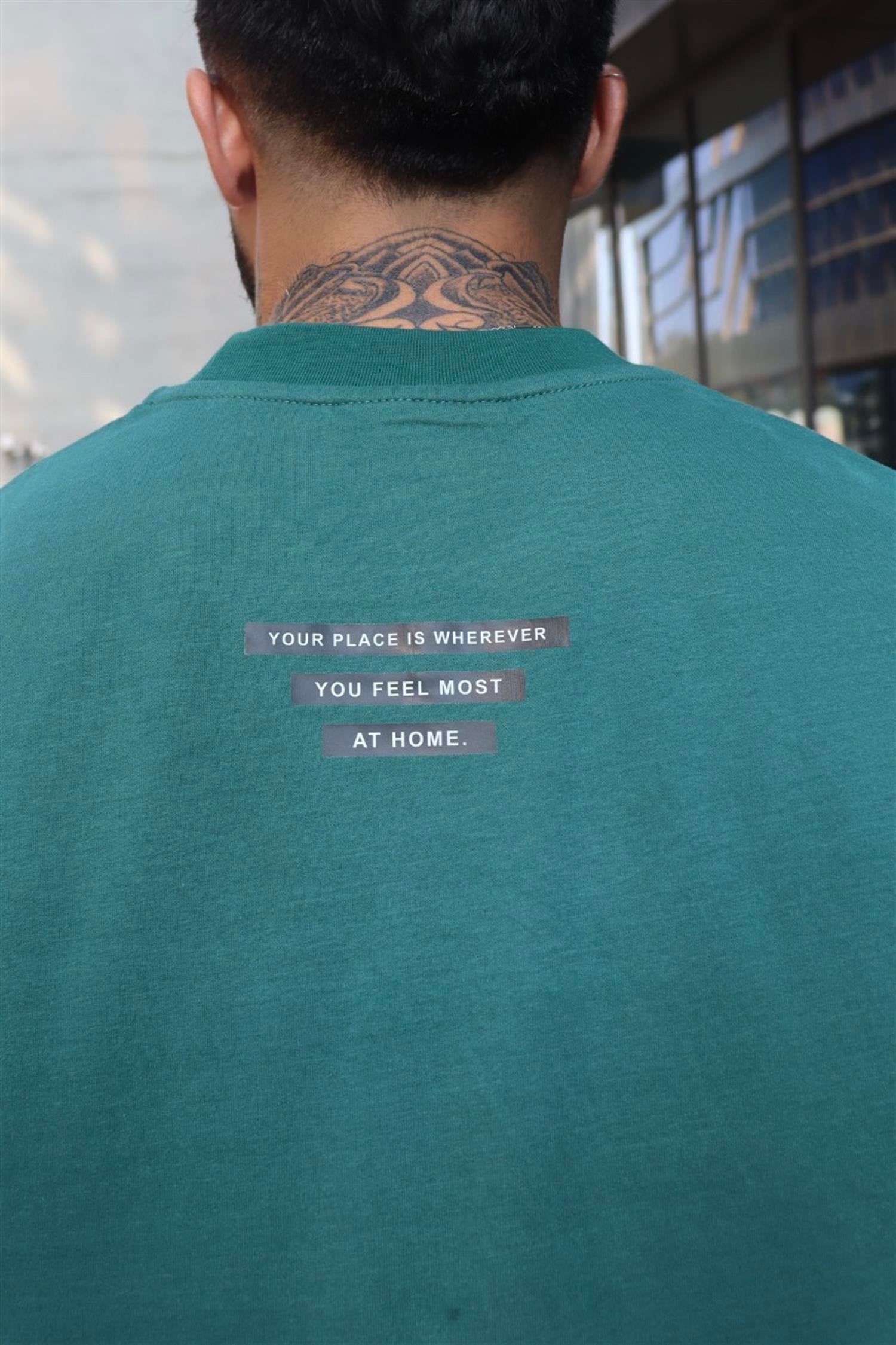 Oversize baskı detaylı tshirt