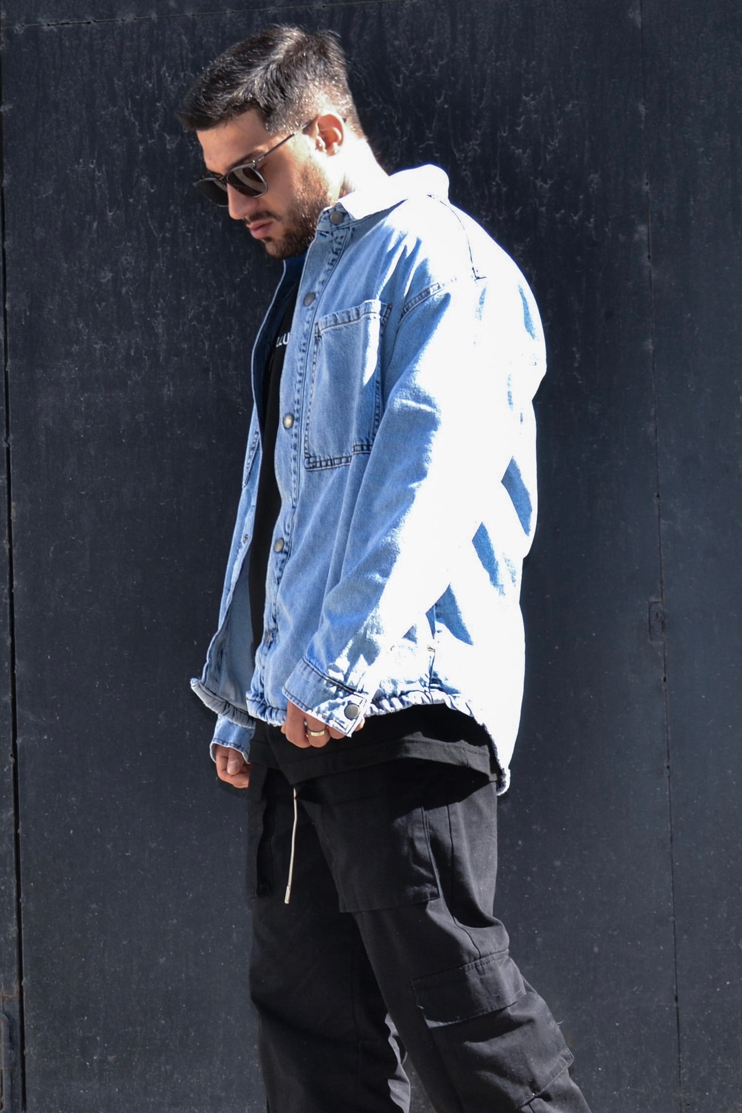 Oversize denim gömlek