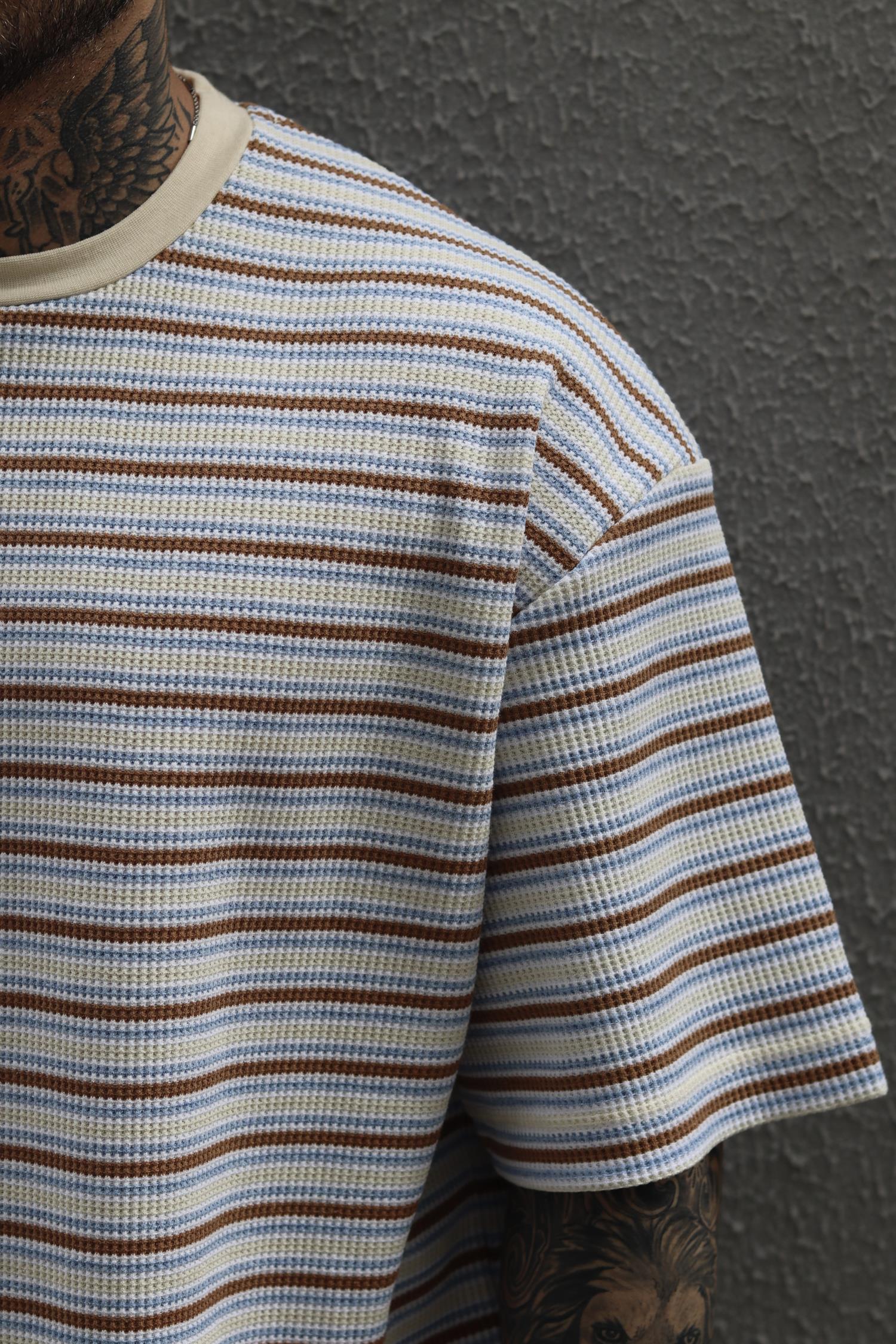 Oversize dokuma detay tshirt