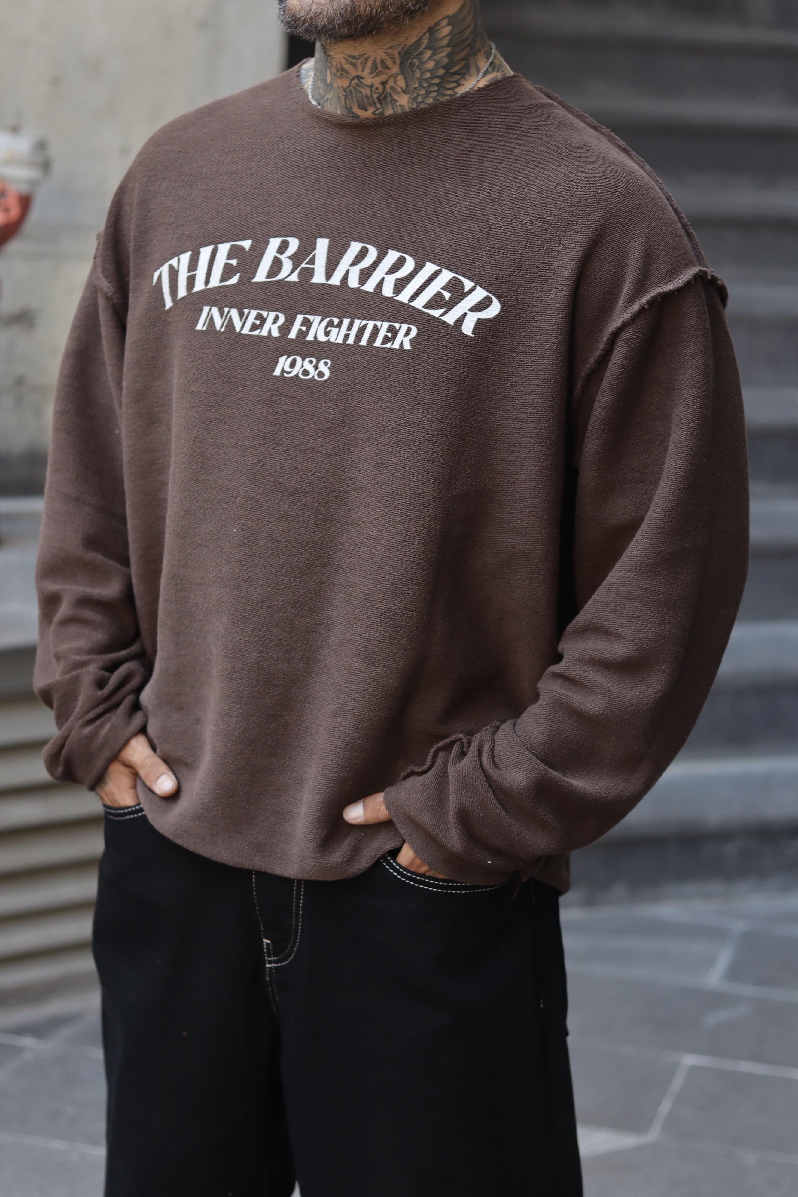 Oversize Ters Dikiş Yıkamalı Sweatshirt