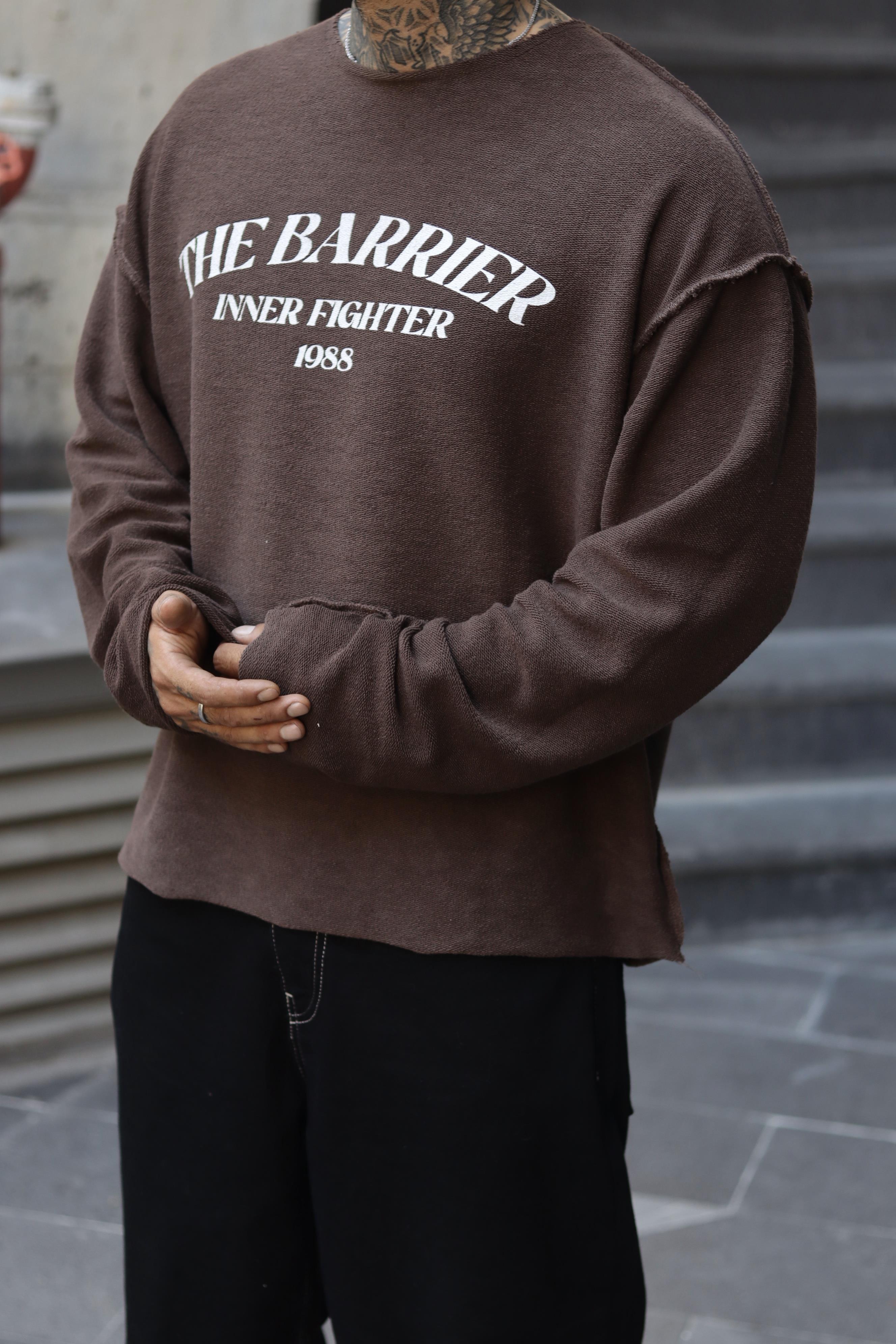 Oversize Ters Dikiş Yıkamalı Sweatshirt