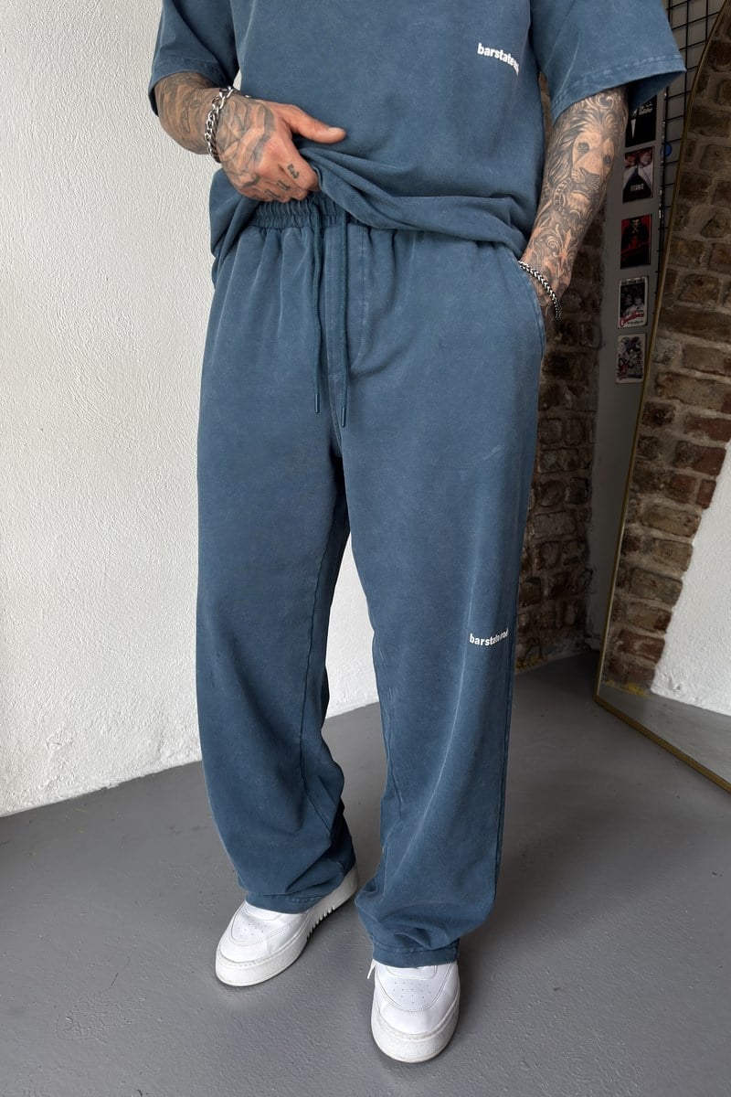 Petrol Blue Acid Wash Set