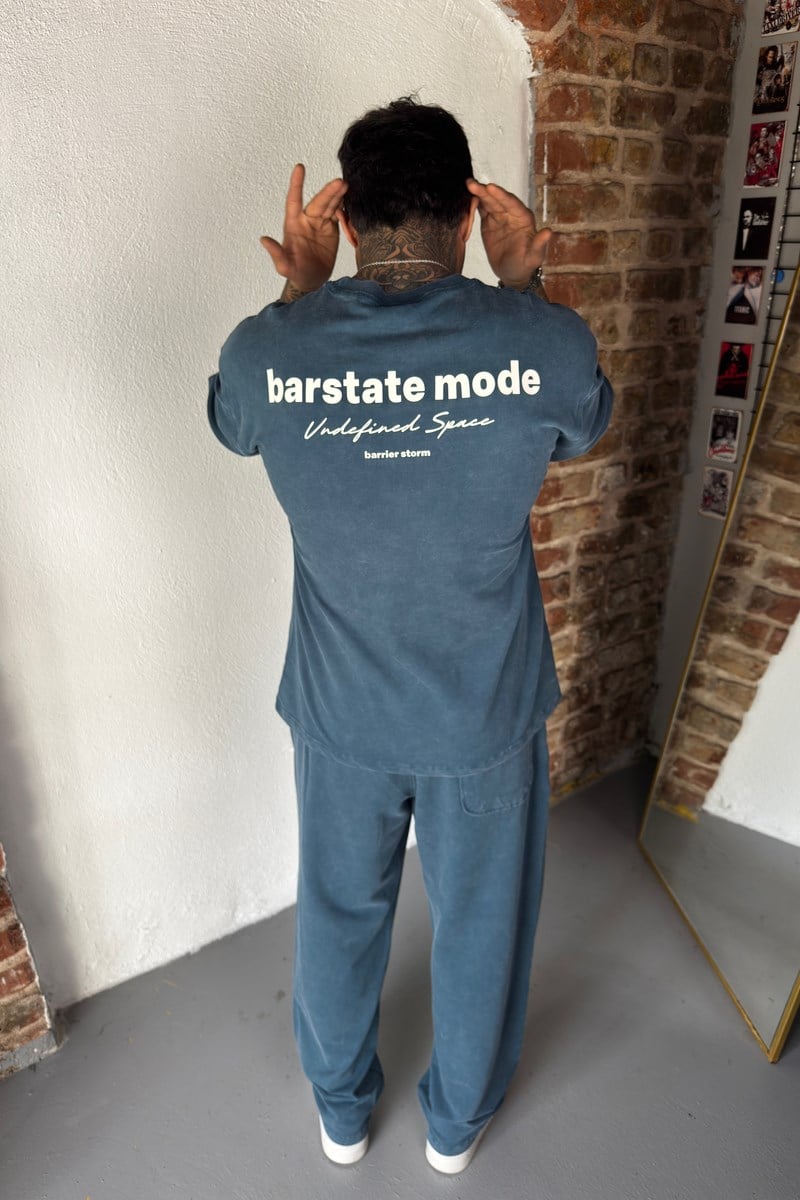Petrol Blue Acid Wash Set
