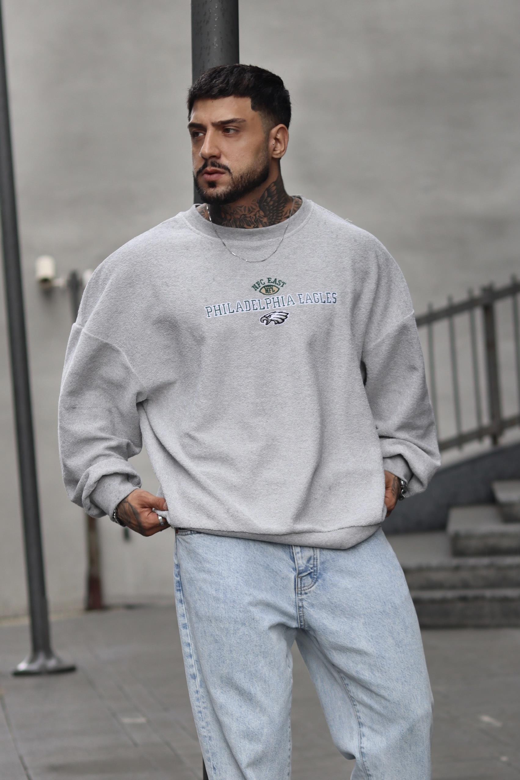 Philadelphia oversize bomber sweatshirt