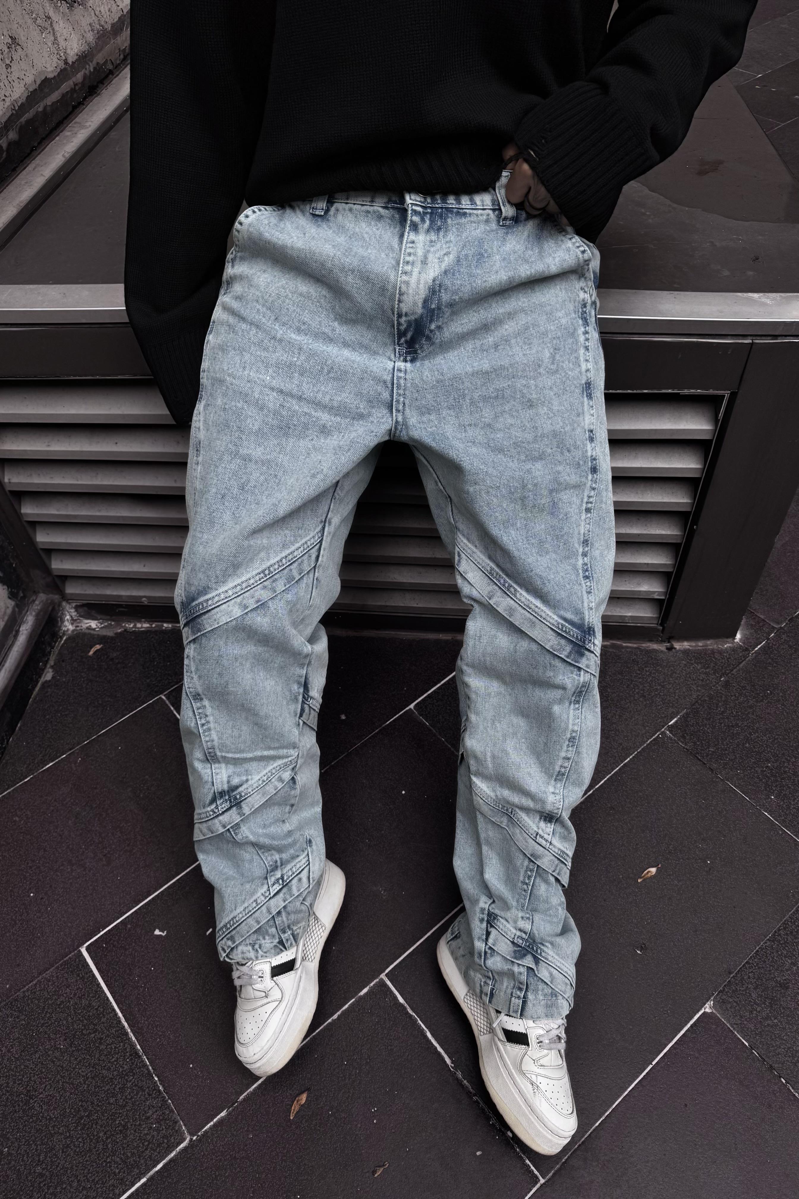 Pieced baggy pantolon