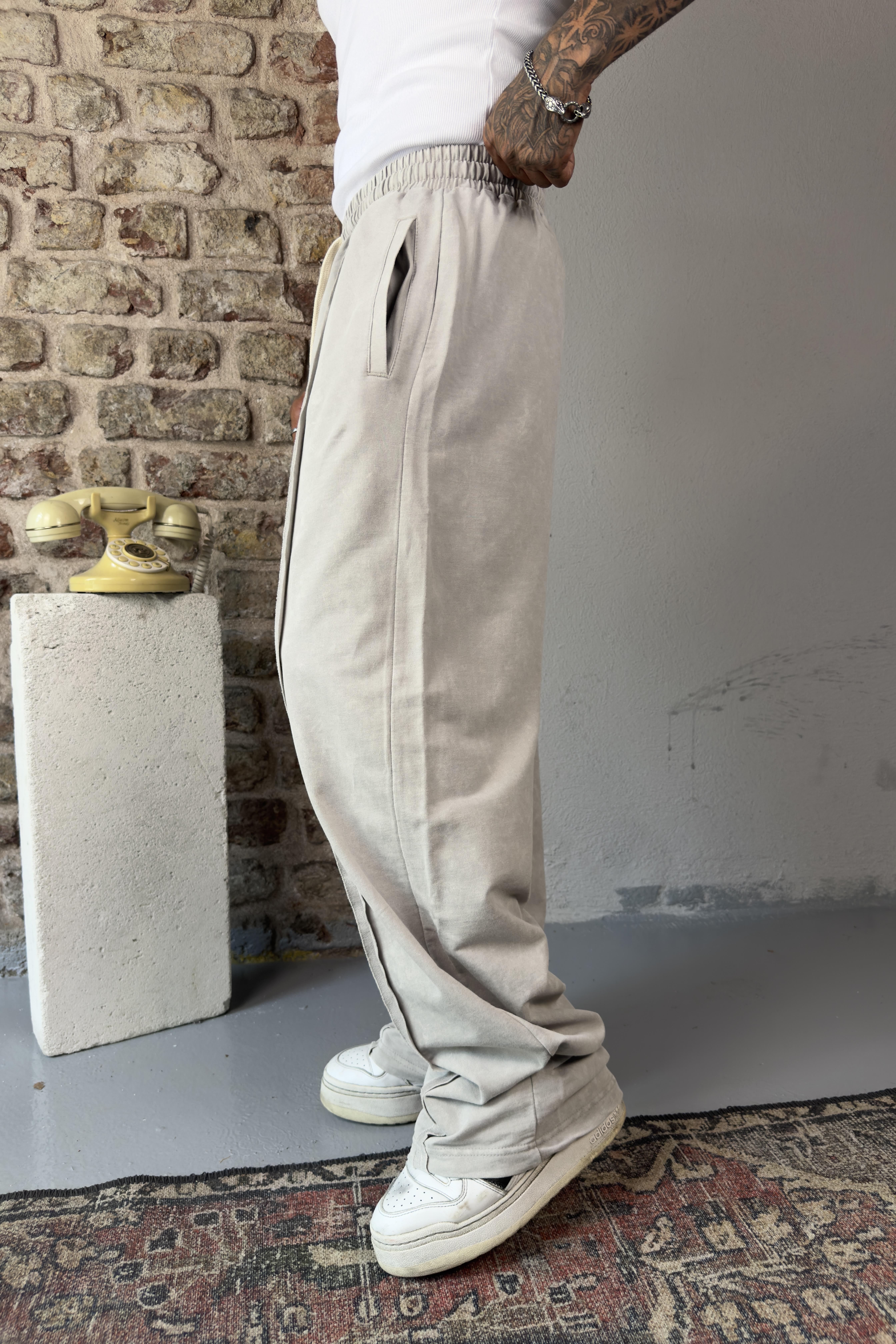 Pileli baggy eşofman