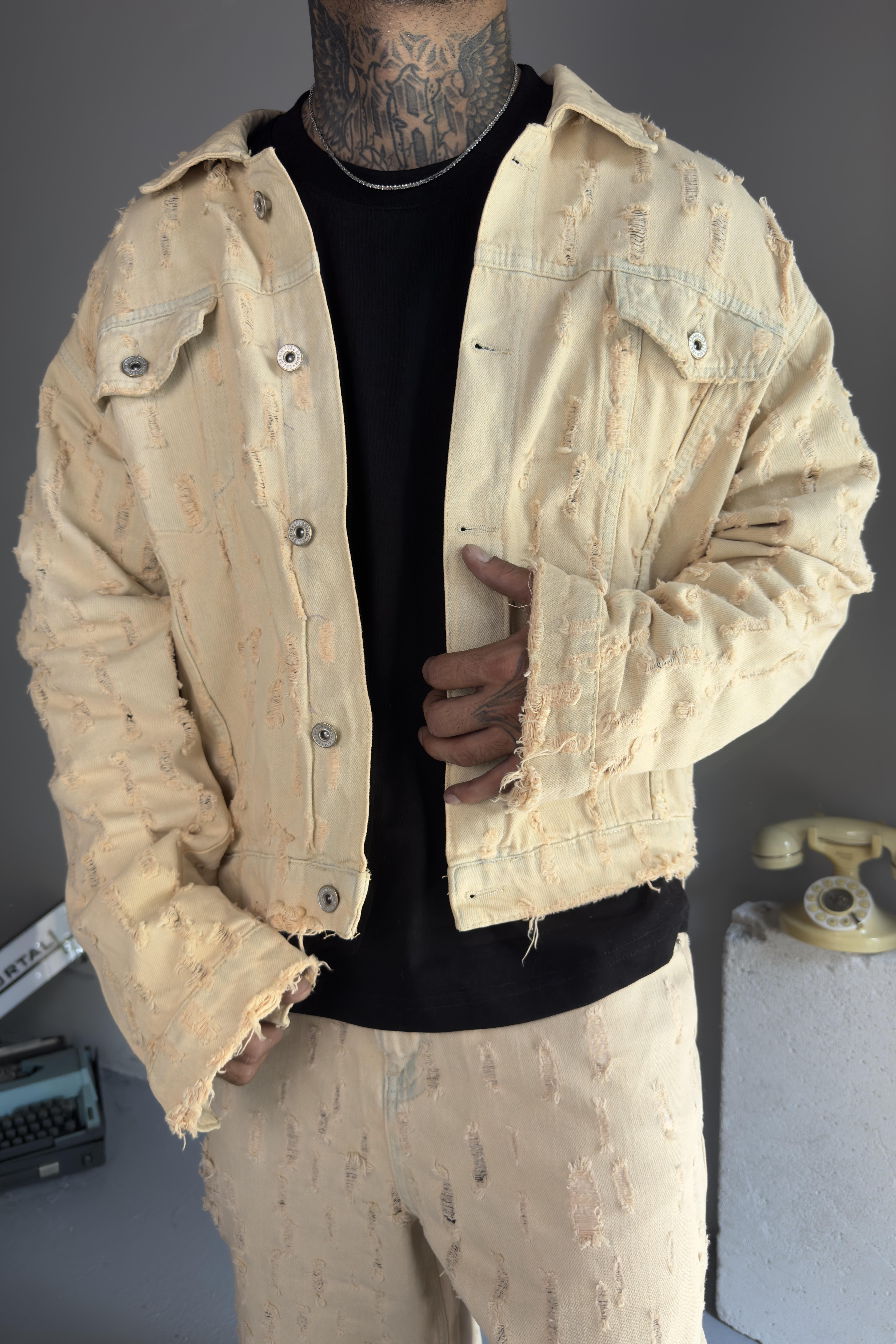 Ripped Oversize Ceket
