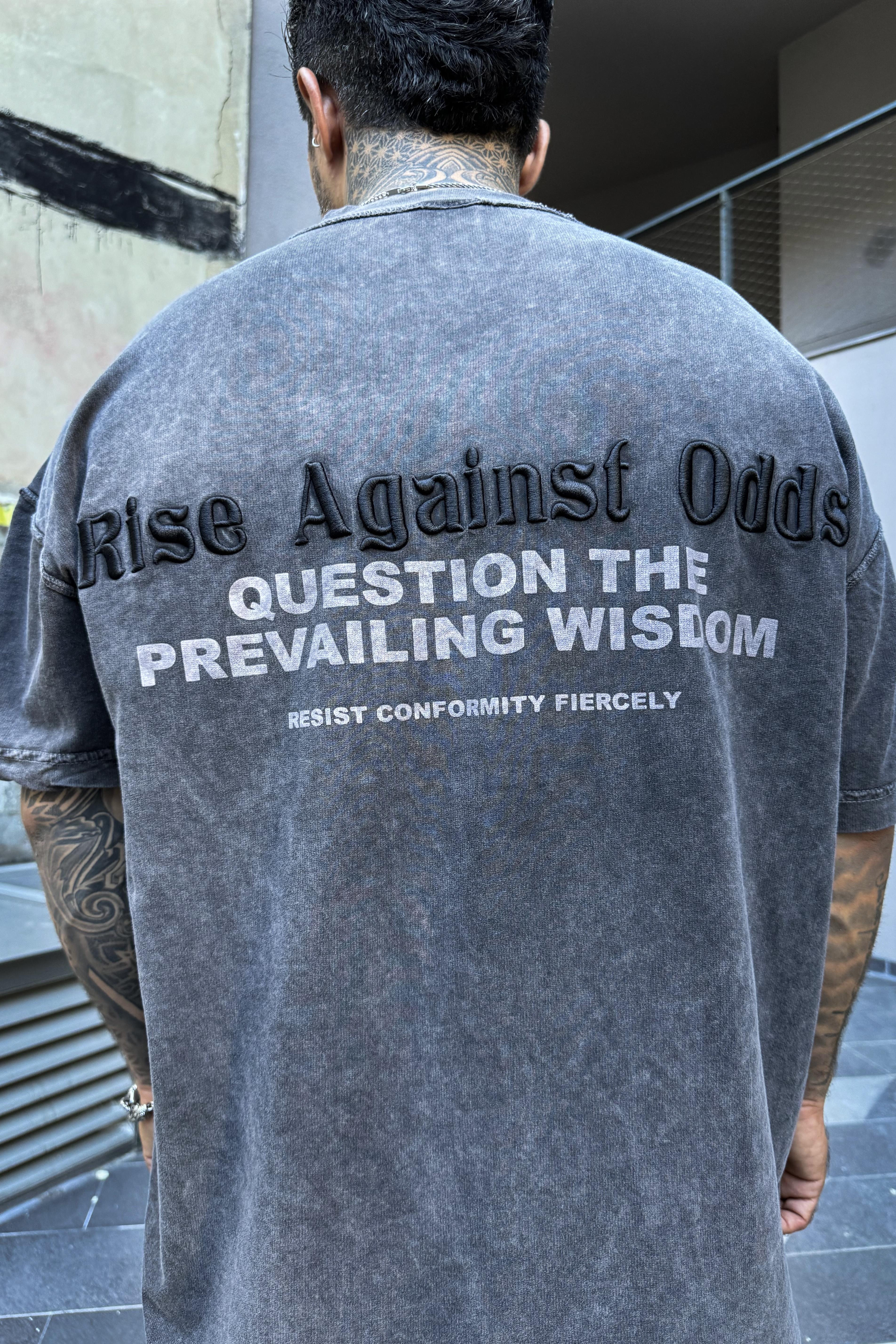 Rise against acid wash oversize tshirt