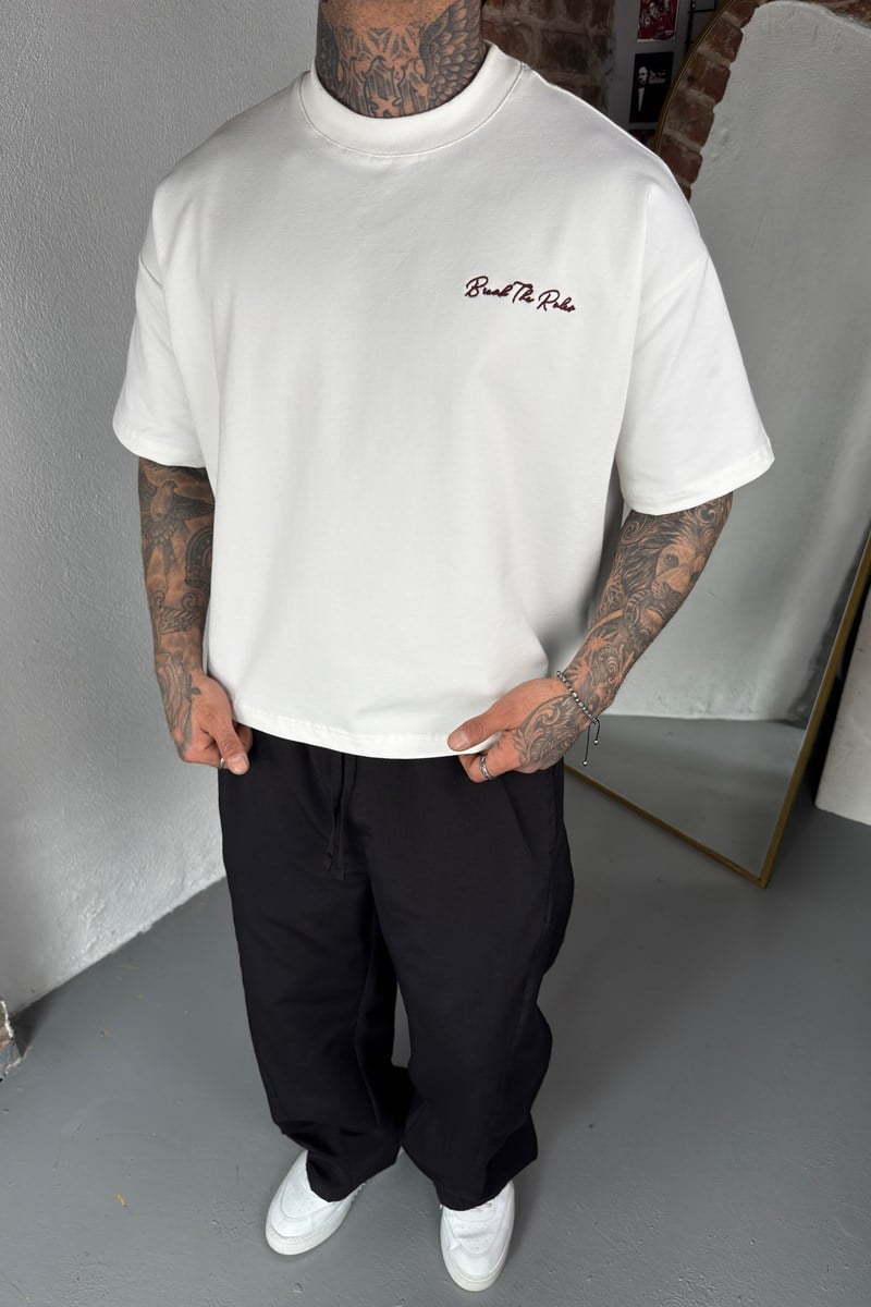 Rules Oversize Beyaz Tshirt