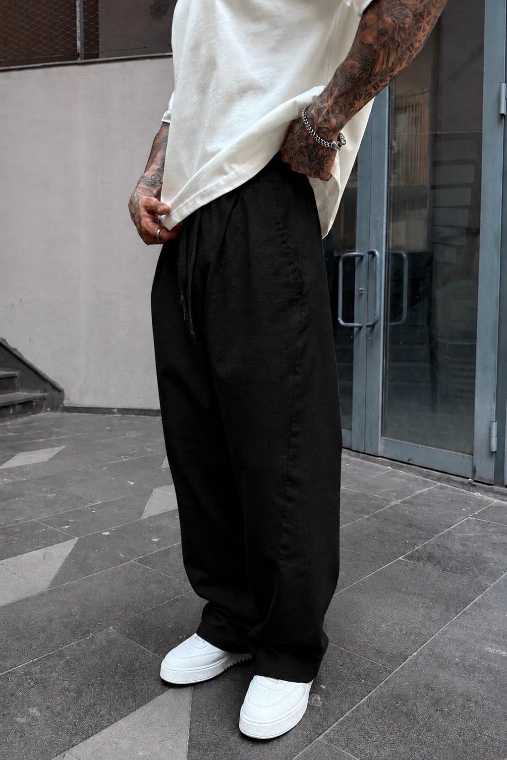 Siyah Ekstra Baggy Pantolon