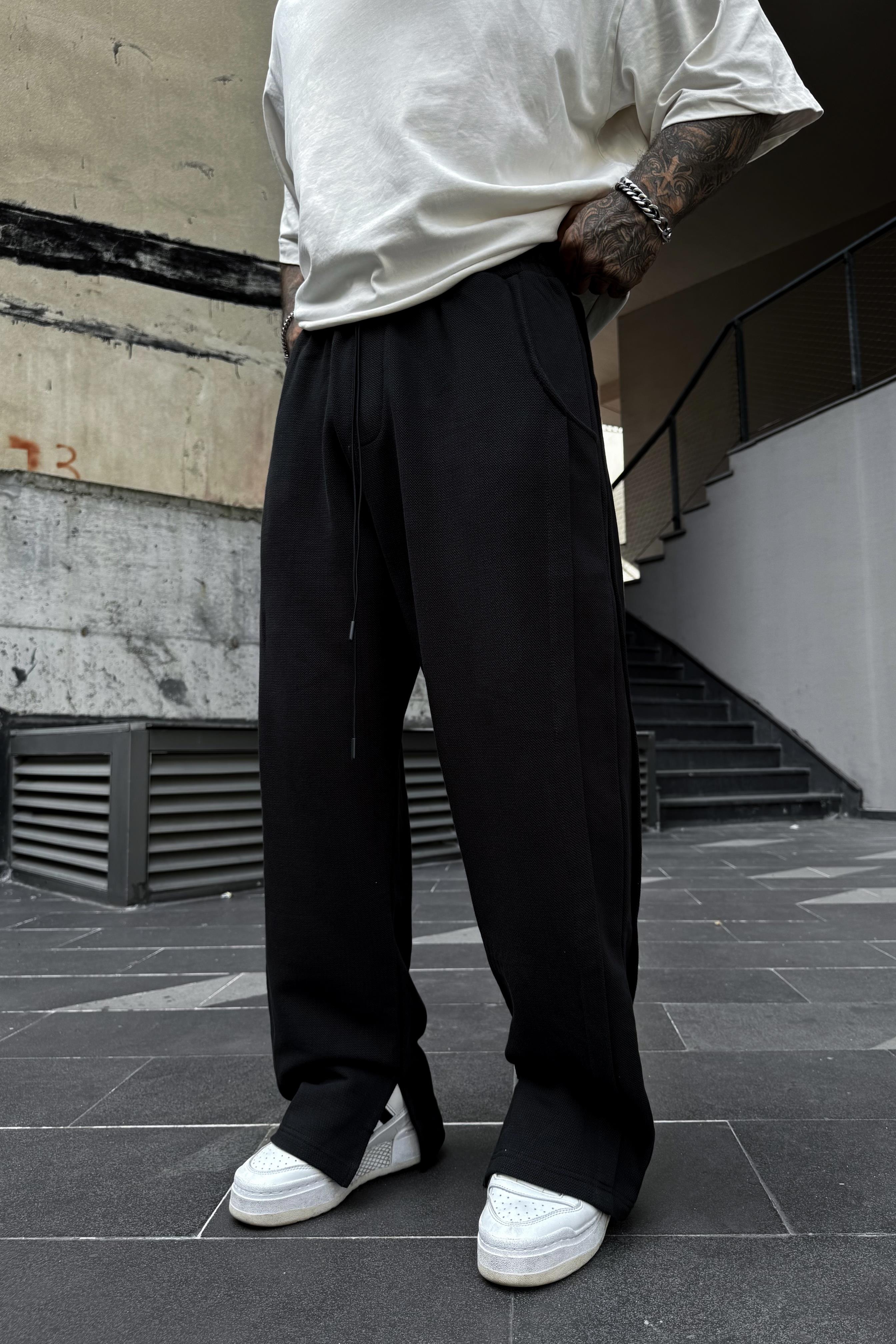 Siyah preminium baggy sweatpants