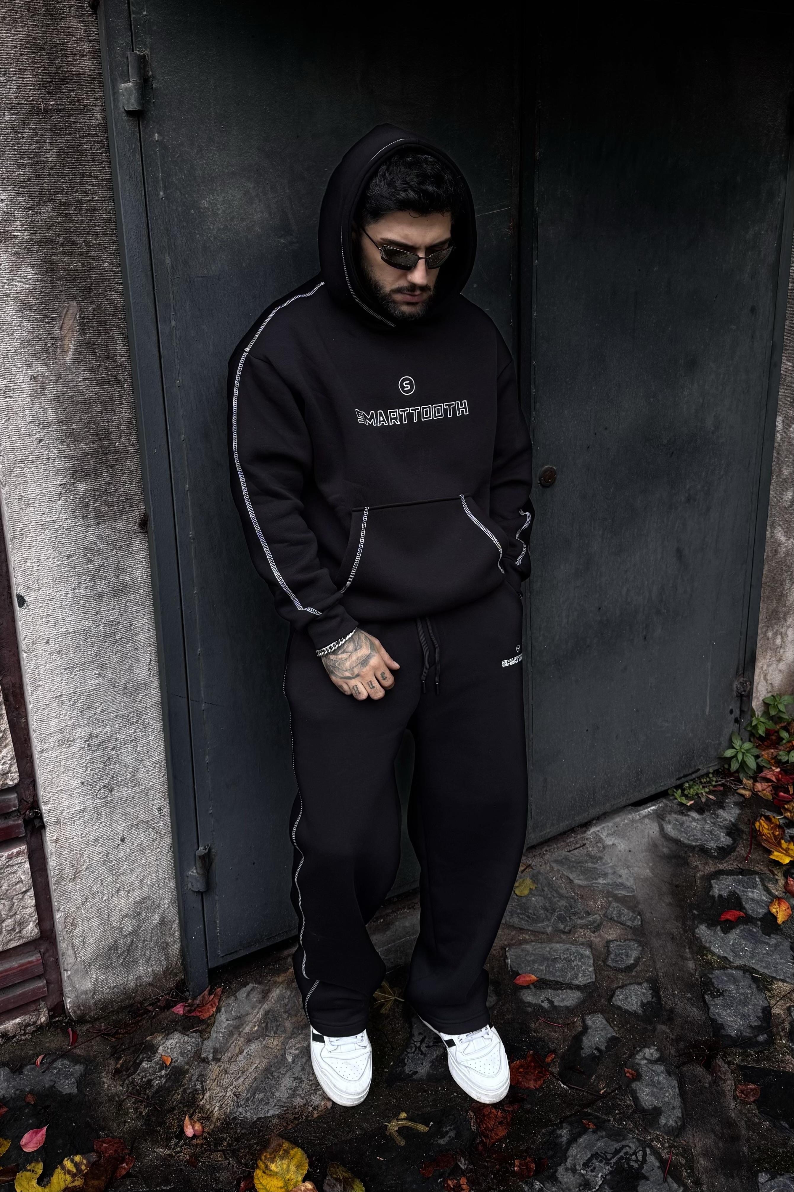 Smarttooth oversize siyah takım