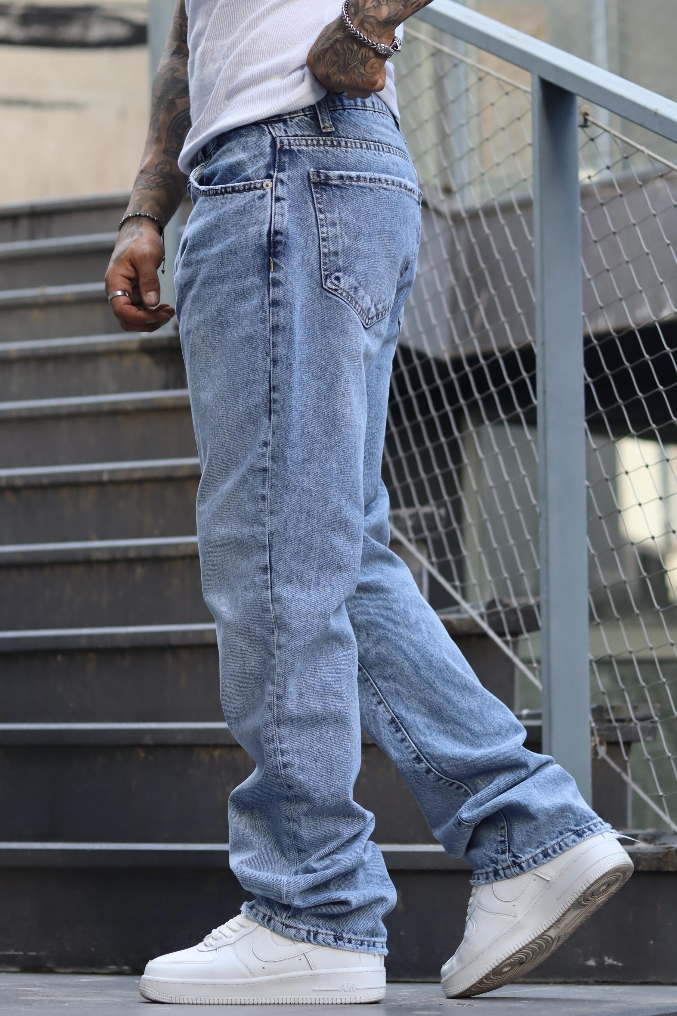 Soft mavi baggy pantolon