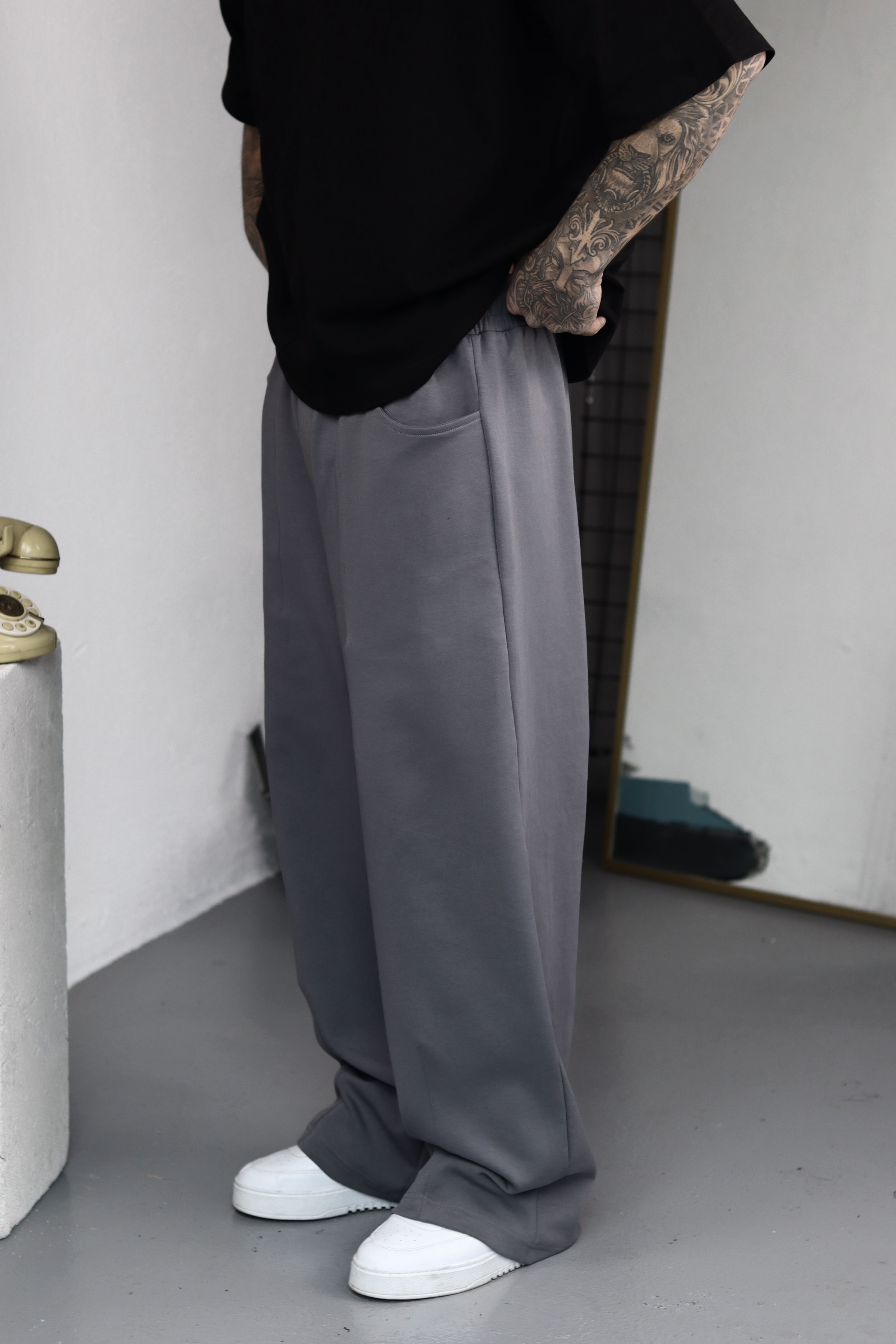 Soğuk Gri Extra Baggy Eşofman