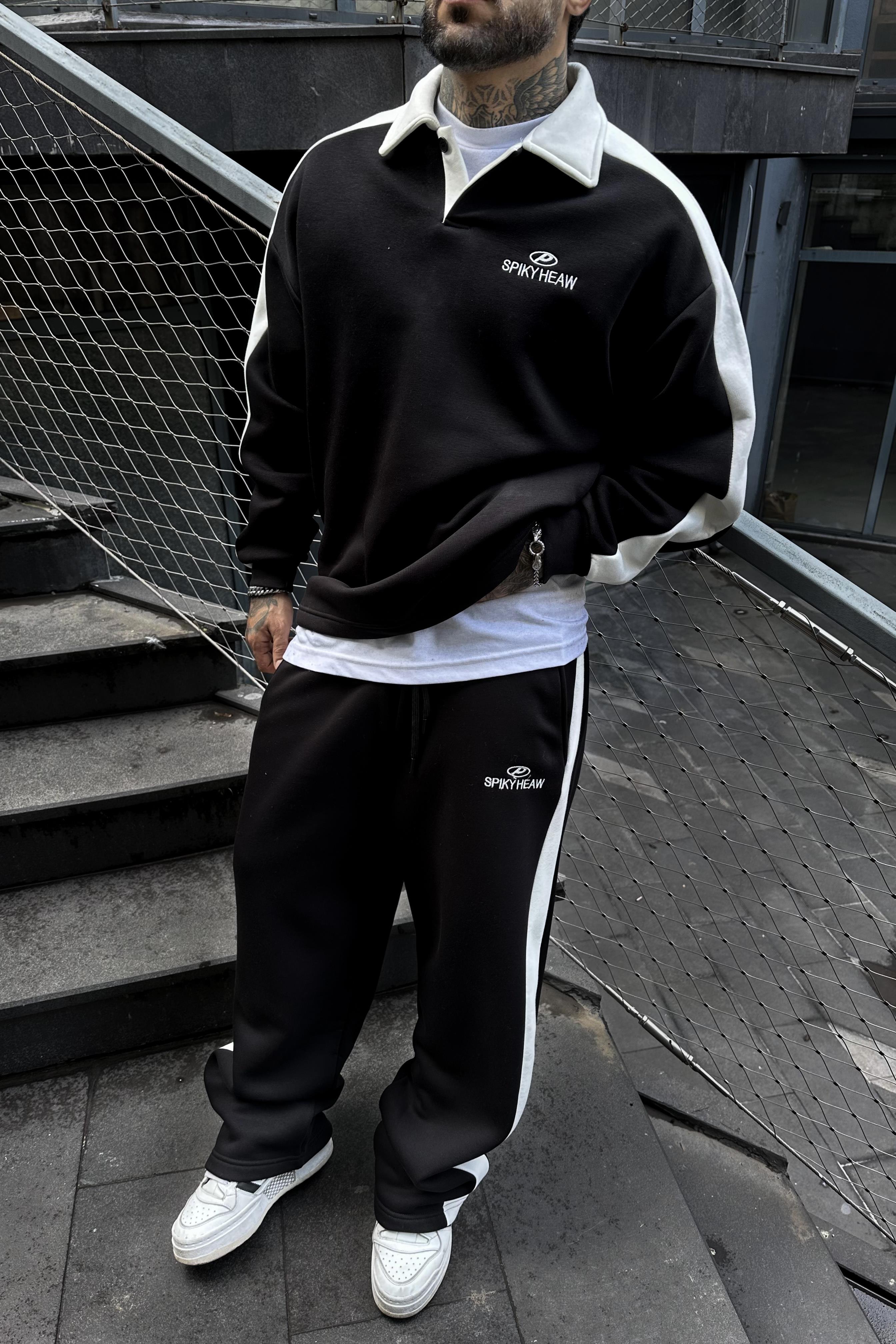 Spikyheaw oversize siyah takım