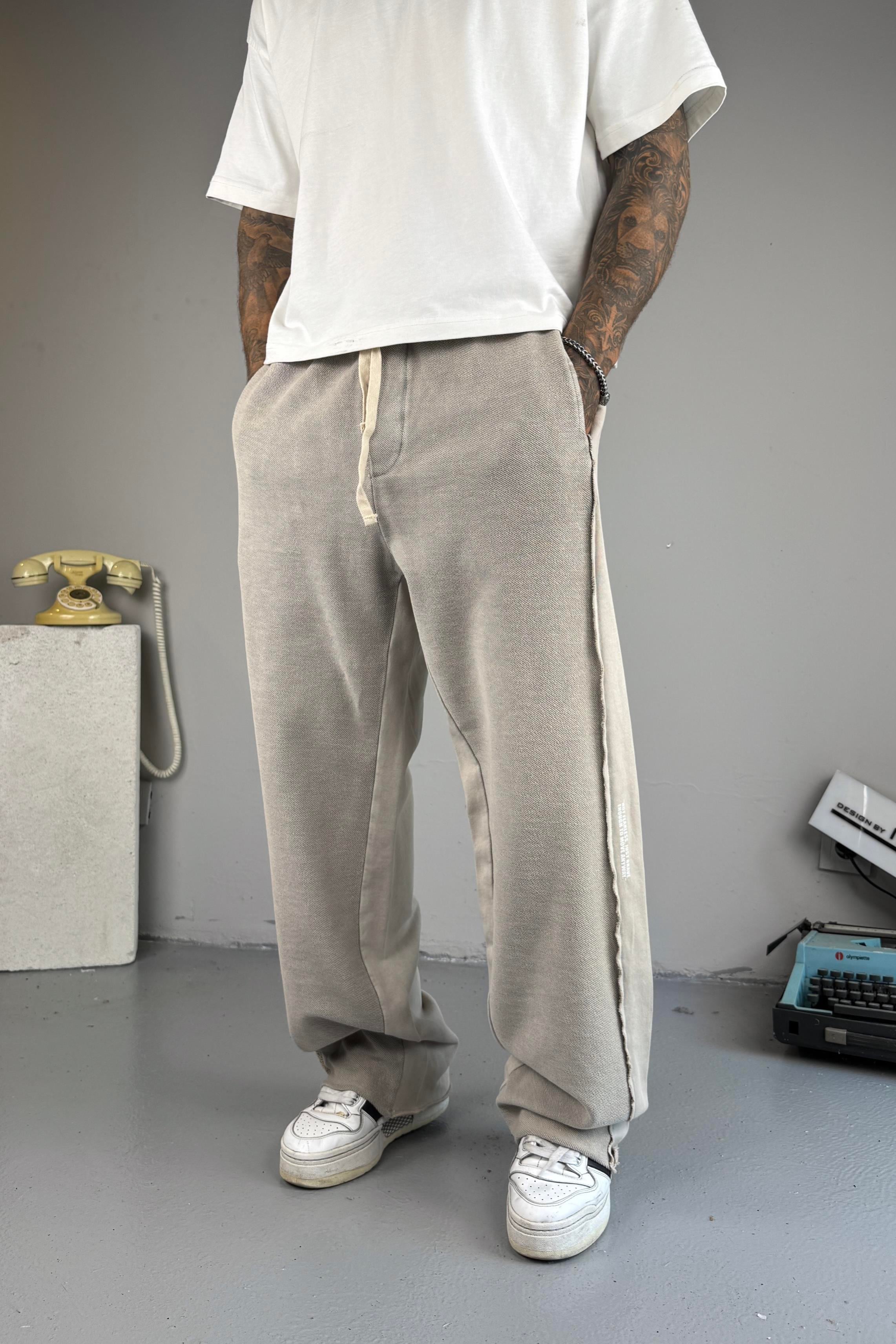 Stone Washed Baggy Pantolon