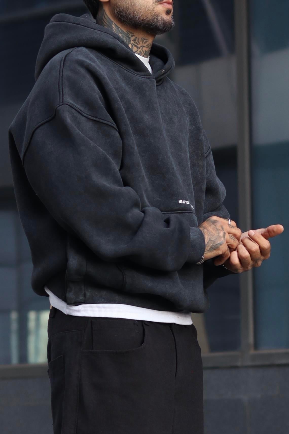 Stone Washed Oversize Hoodie
