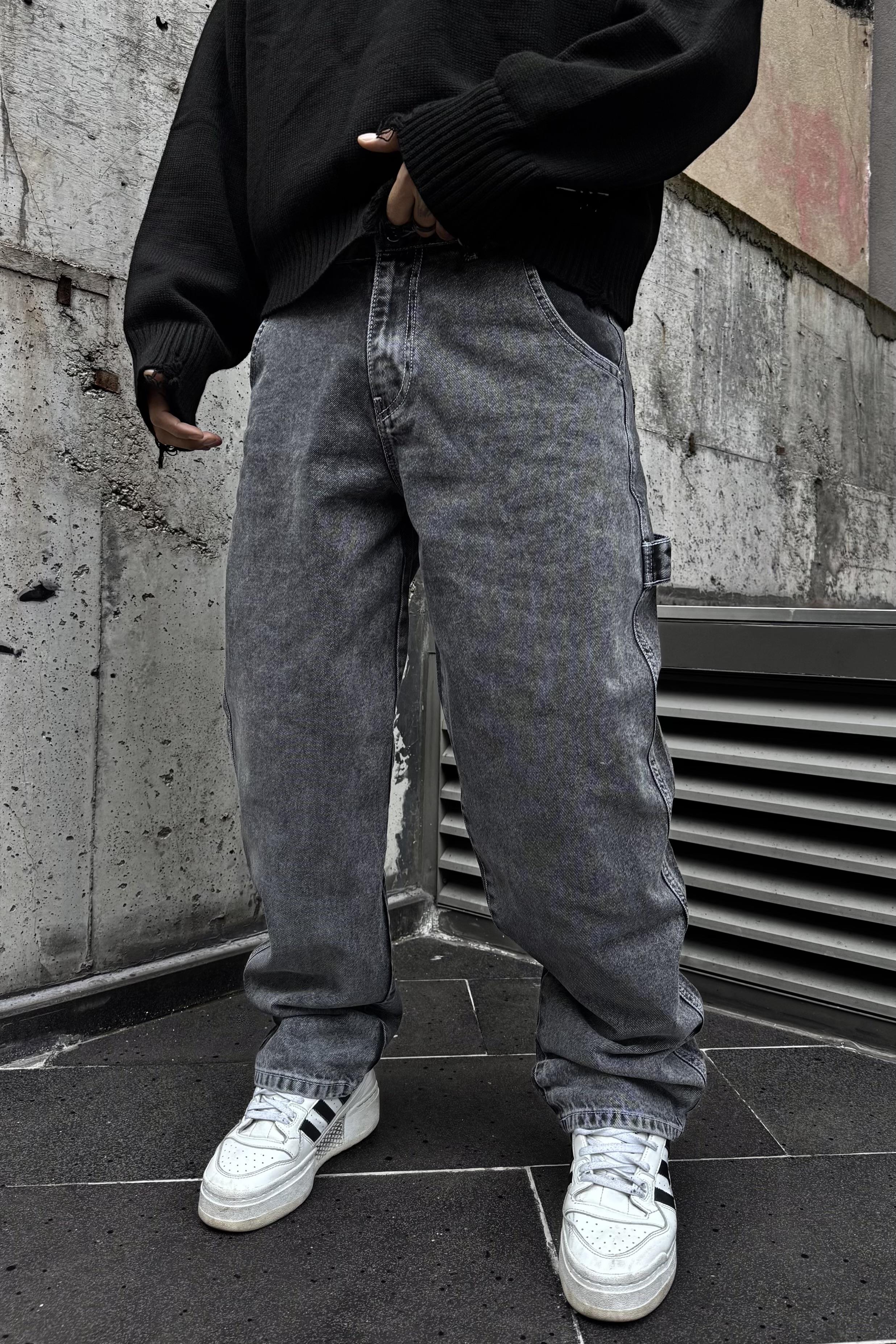 Urban fit gri kot pantolon
