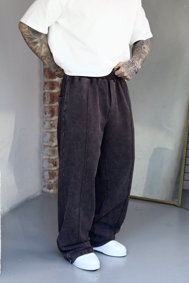 Washed Brown Baggy Eşofman