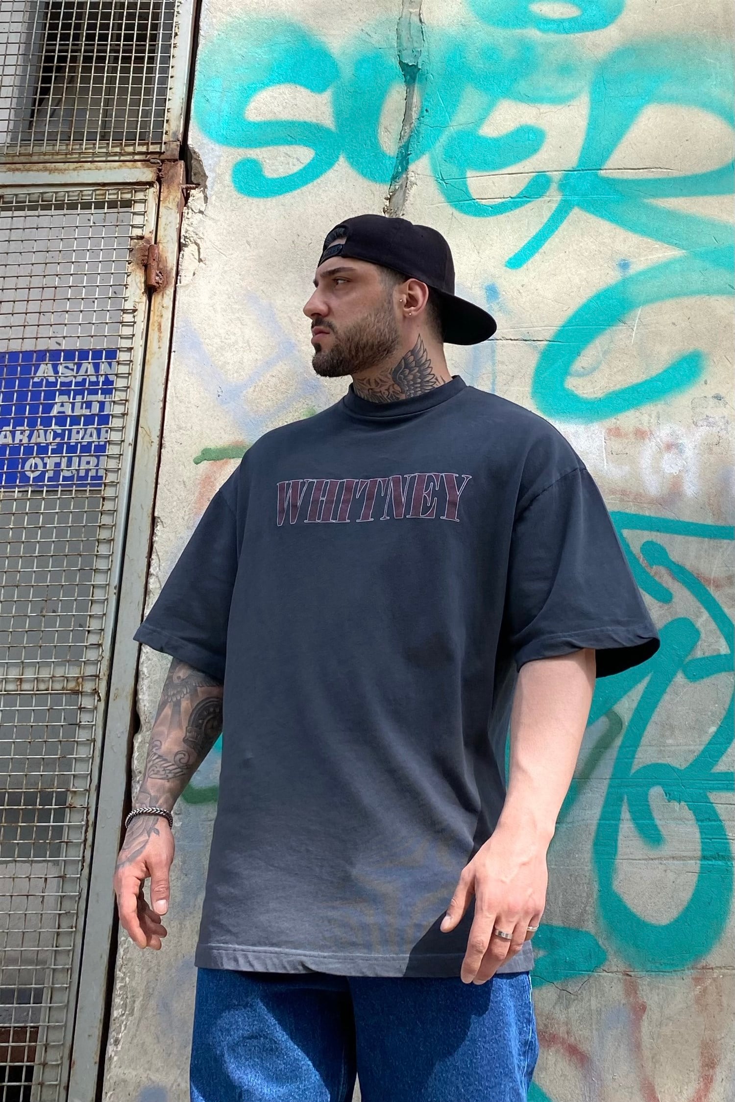 Whitney acid wash t-shirt