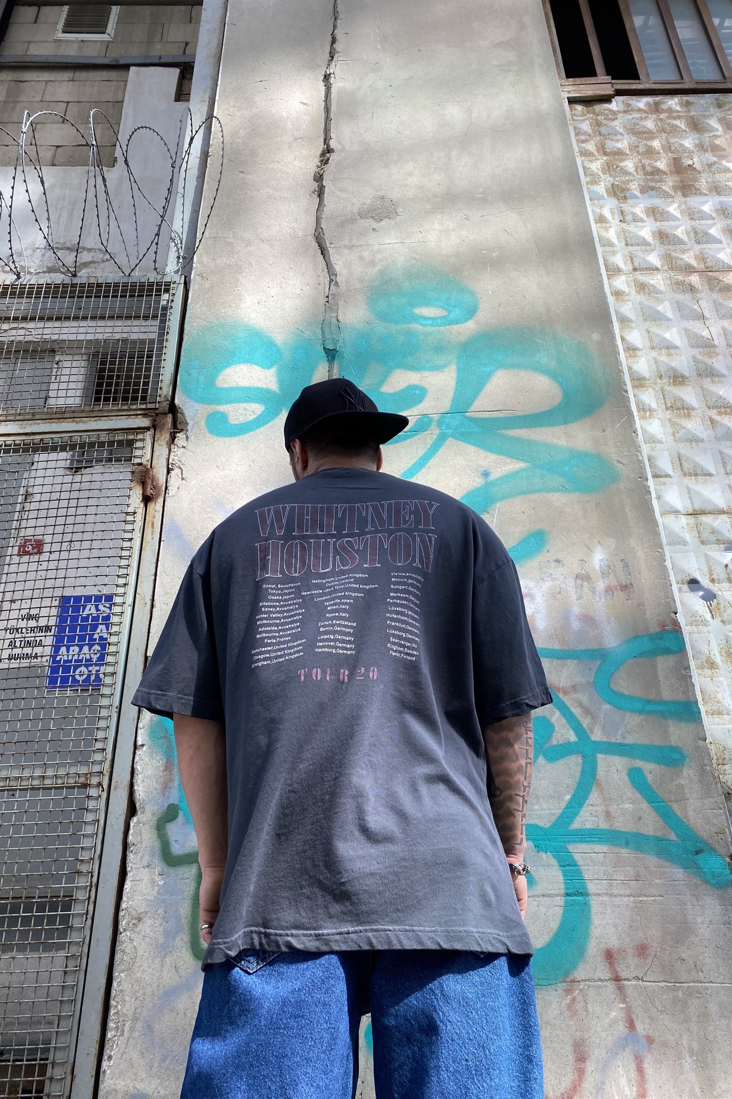 Whitney acid wash t-shirt