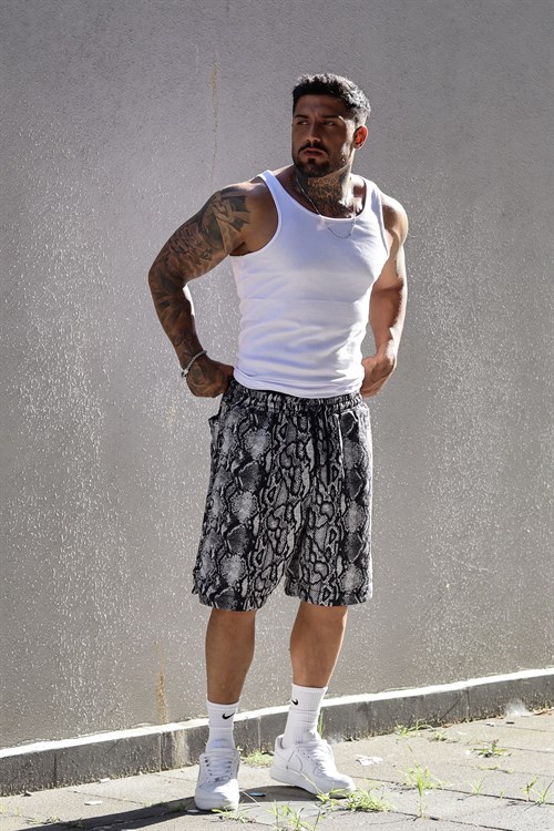  Oversize croc şort