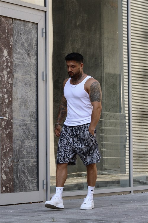  Oversize croc şort