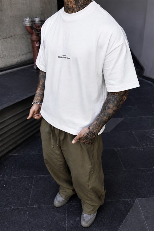 +90 Oversize Beyaz Tshirt