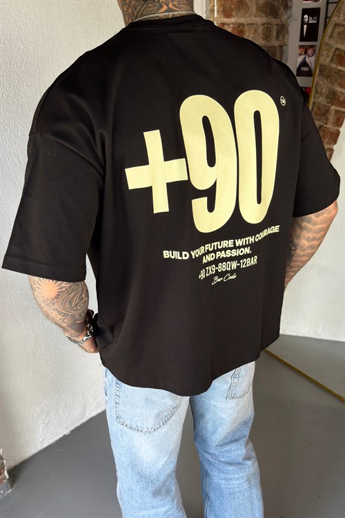 90 Oversize Siyah Tshirt