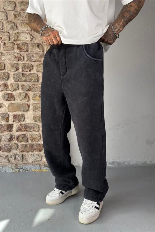 Acid Wash Baggy Siyah Eşofman