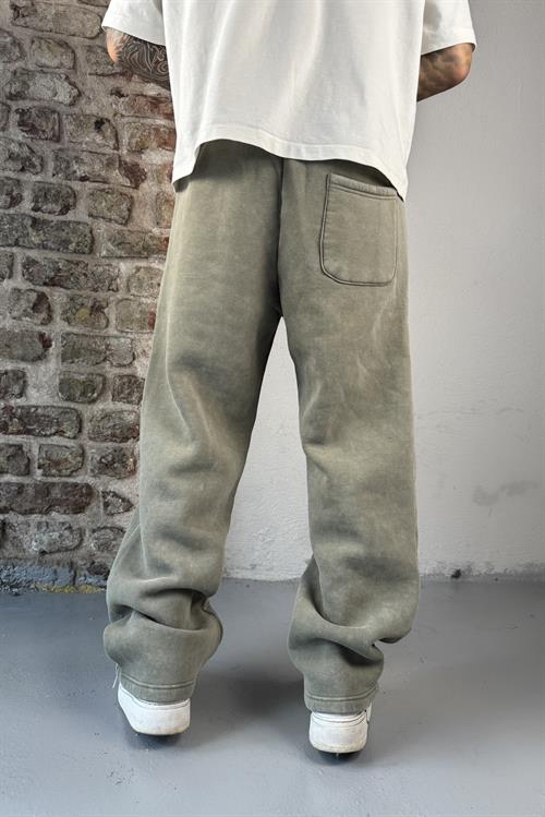 Acid Wash Haki Baggy Eşofman