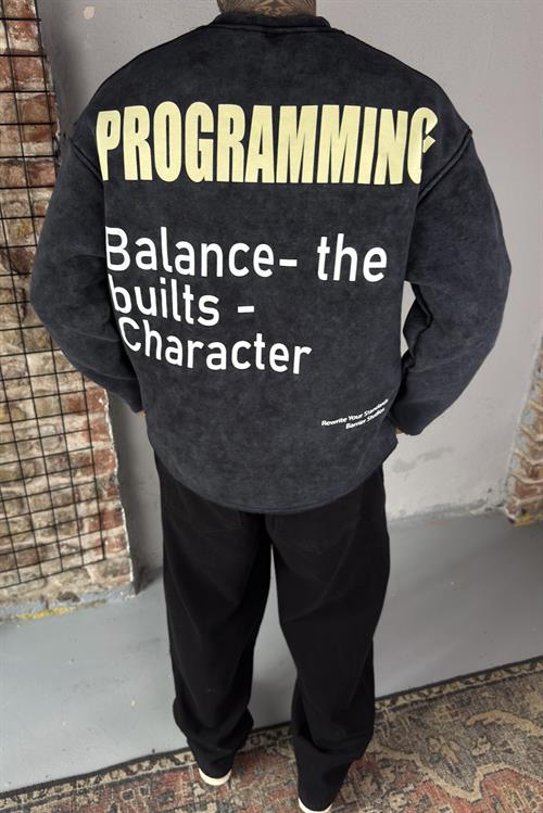 Acid Wash Oversize Sweatshirt