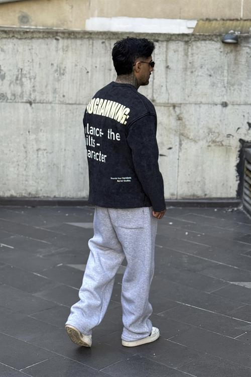 Acid Wash Oversize Sweatshirt