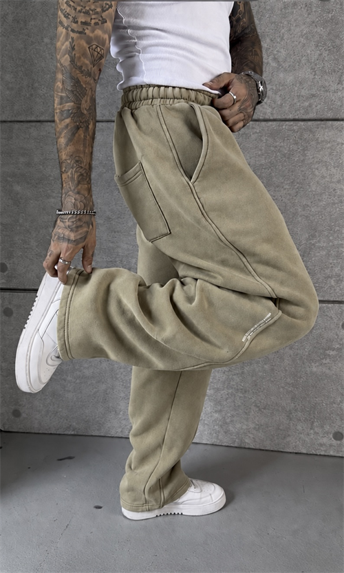 Acid Washed Green Baggy Eşofman