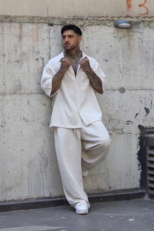 Açık Bej Oversize Takım