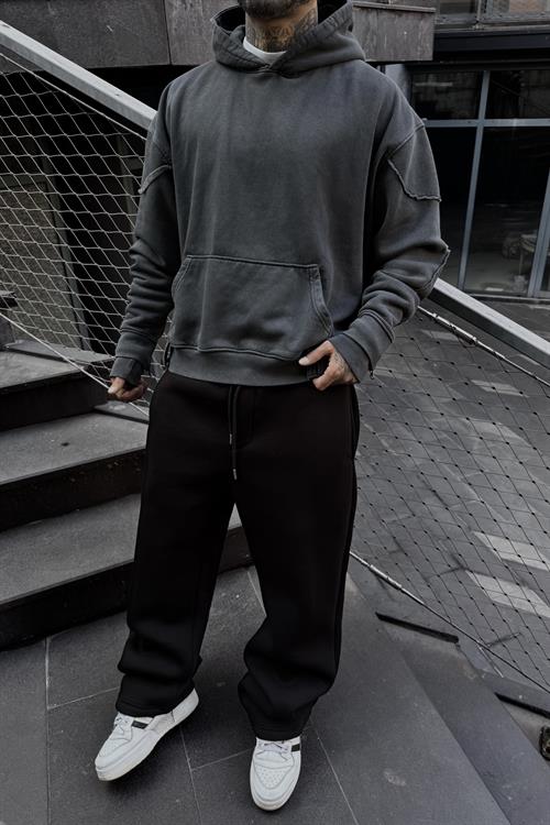 Acis wash zip oversize hoodie