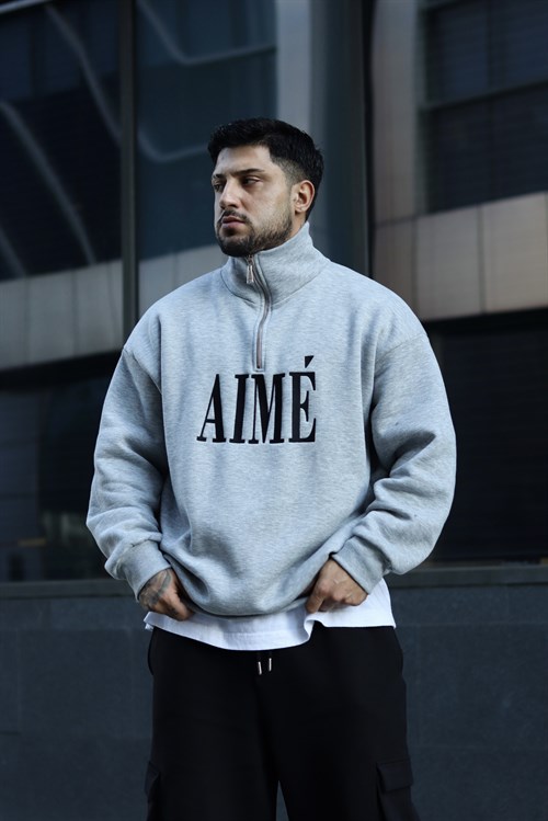 Aime oversize zip sweatshirt
