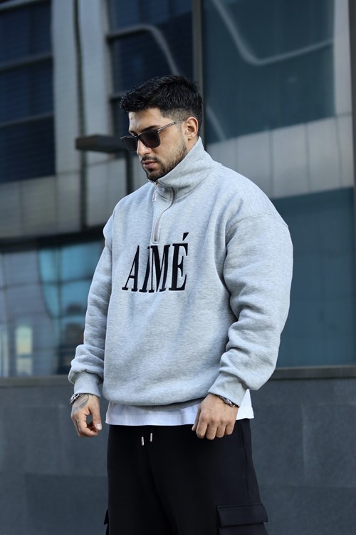 Aime oversize zip sweatshirt