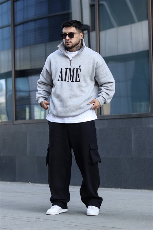 Aime oversize zip sweatshirt