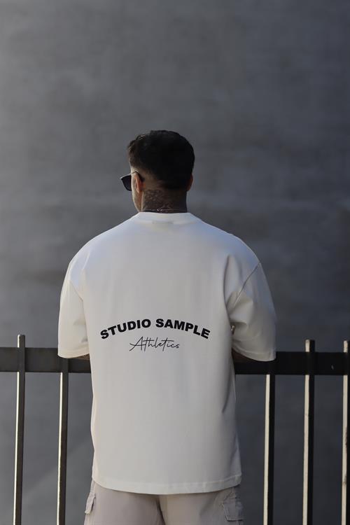 Atletics beyaz oversize tshirt