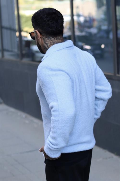 Baby blue polo yaka kazak