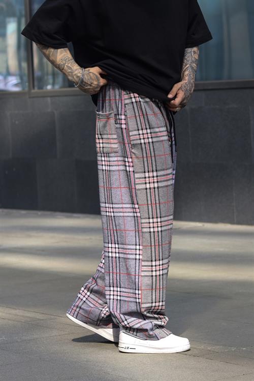 Baggy ekose sweatpants