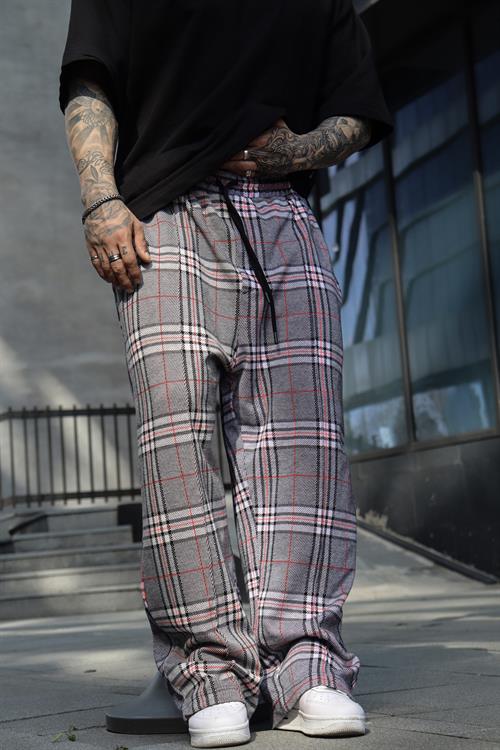 Baggy ekose sweatpants