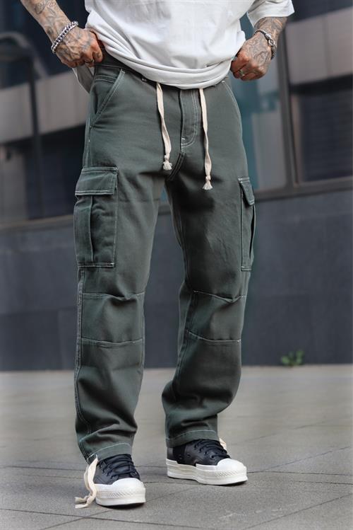 Baggy kargo haki panrolon