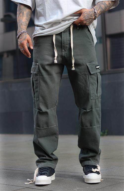 Baggy kargo haki panrolon