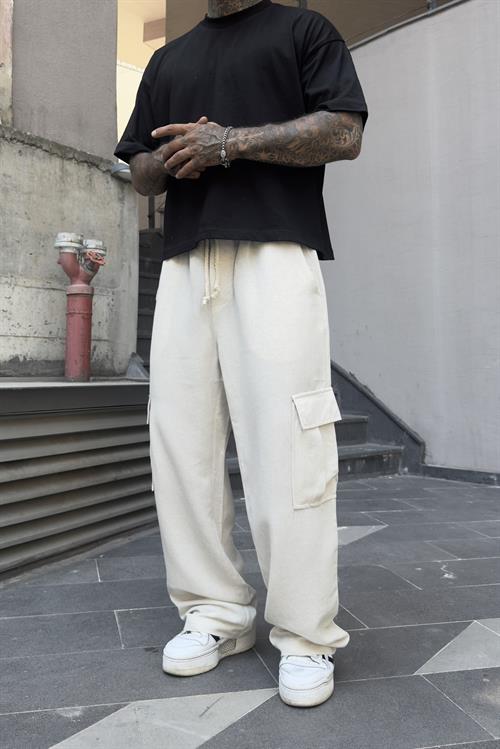 Baggy Keten Cargo Pantolon
