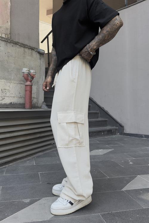 Baggy Keten Cargo Pantolon